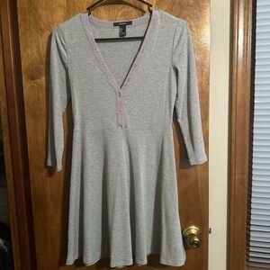 Forever21 Grey Mini Knit Ribbed dress